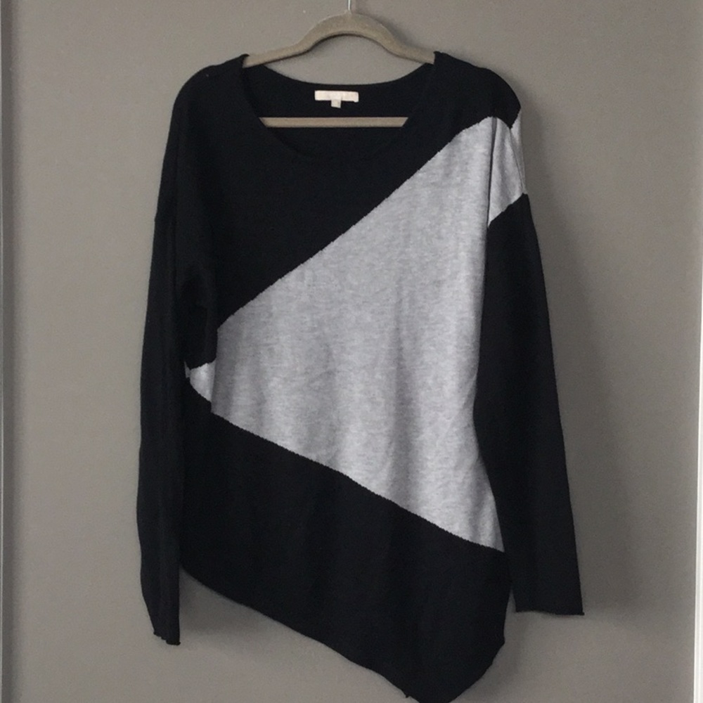 Asymmetric hem sweater